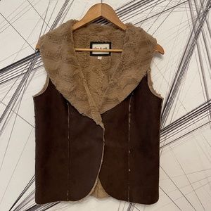 Olive & Oak Brown Faux Fur Vest